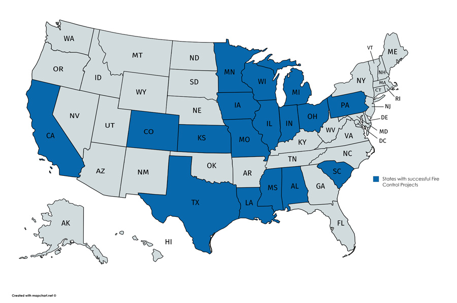 States with successful Fire Control projects